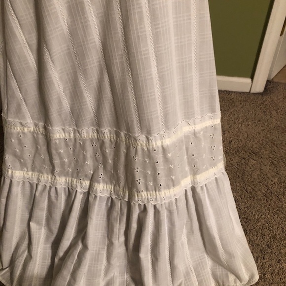 Vintage 70s zum zum gunne sax style white eyelet maxi sundress - Picture 10 of 12